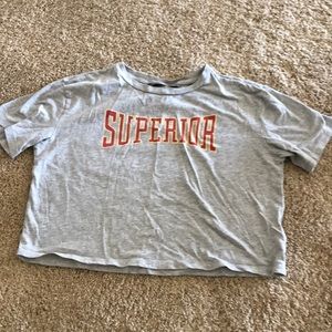 Grey superior crop top